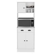 Selmer 3-Door Engineered Wood Pantry Cabinet in White