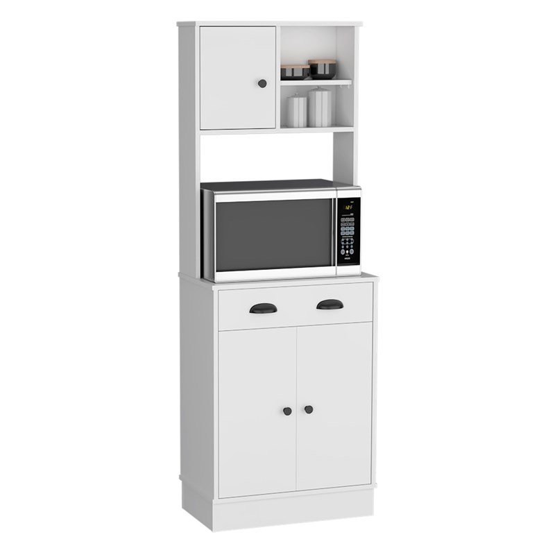 Selmer 3-Door Engineered Wood Pantry Cabinet in White