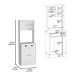 Selmer 3-Door Engineered Wood Pantry Cabinet in White