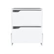 Depot EShop Haines 2-Drawer Engineered Wood Nightstand in White