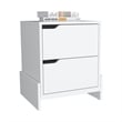 Depot EShop Haines 2-Drawer Engineered Wood Nightstand in White