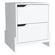 Depot EShop Haines 2-Drawer Engineered Wood Nightstand in White