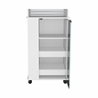 Depot EShop Lansing Engineered Wood Bar Cart with 2-Side Shelves in White
