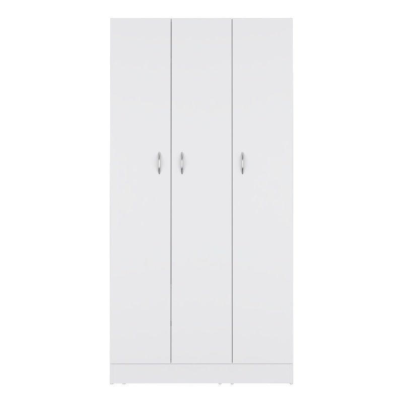 Westbury Wardrobe Armoire 3 Doors White Engineered Wood