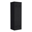 Tifton Armoire with 2-Doors in Black Wengue Engineered Wood