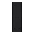Tifton Armoire with 2-Doors in Black Wengue Engineered Wood