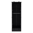 Tifton Armoire with 2-Doors in Black Wengue Engineered Wood