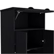 Tifton Armoire with 2-Doors in Black Wengue Engineered Wood