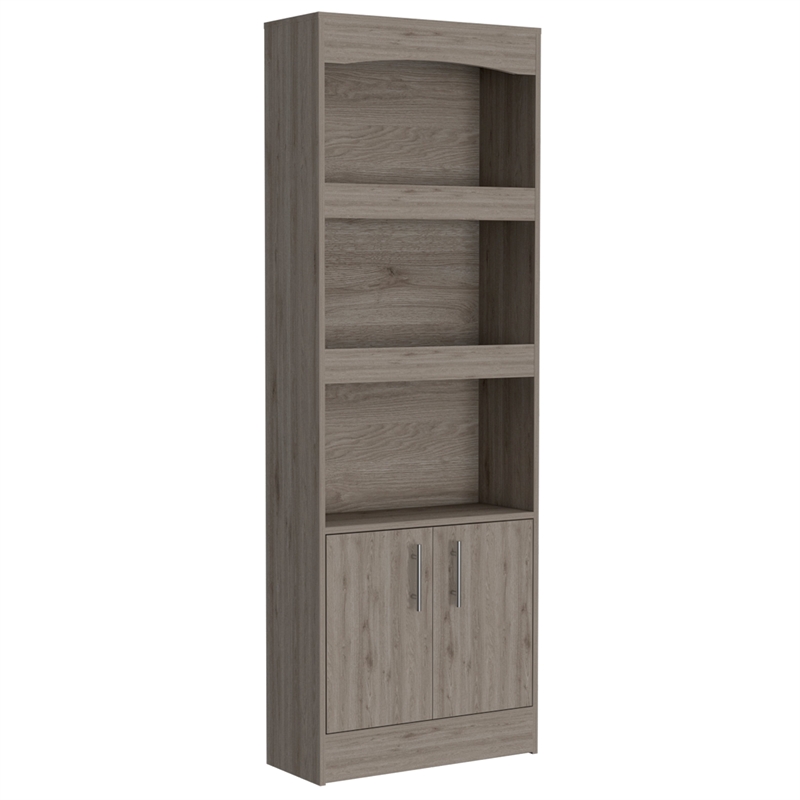 Detroit 2-Piece Office Set in Light Gray Engineered Wood