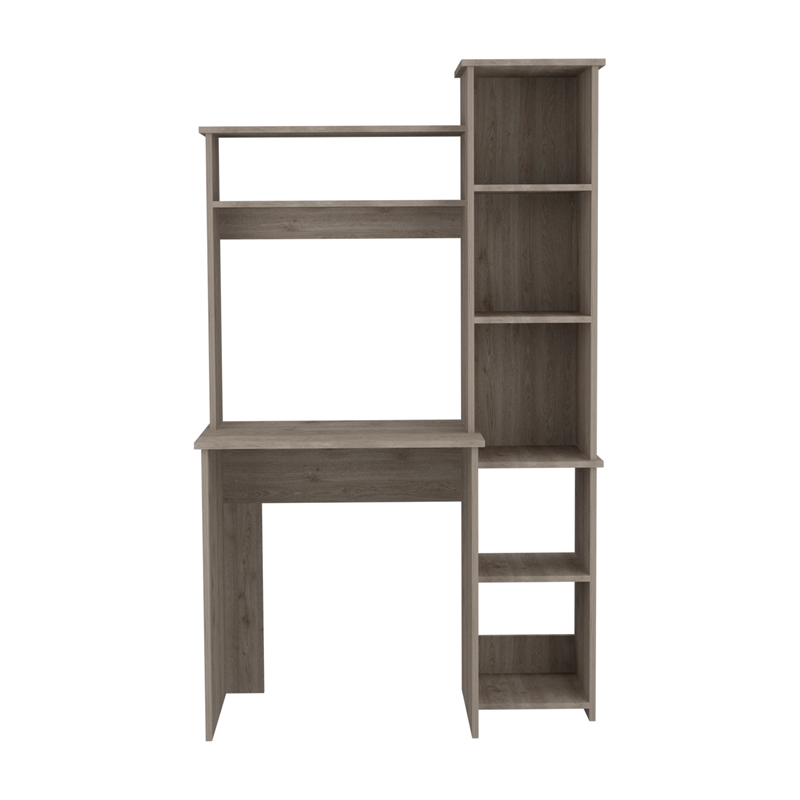 Detroit 2-Piece Office Set in Light Gray Engineered Wood