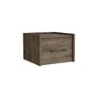 Yorktown Floating Nightstand Handy Drawer Dark Brown Engineered wood