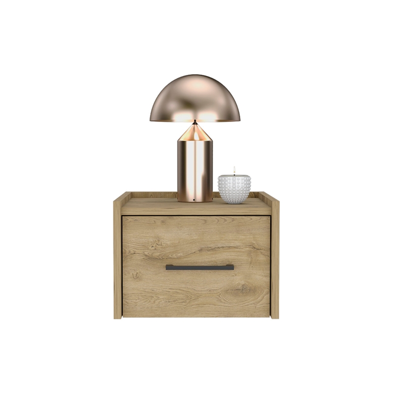 Yorktown Floating Nightstand Engineered wood Handy Drawer Beige