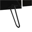 Bar Double Door Cabinet 8 Built in Wine Rack 4 Legs 4 Shelves Black Wengue