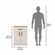 Pantry Cabinet  1 Drawer 2 Interior Shelves 2 Doors Ivory Engineered Wood