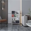 Akiak Bookcase 6 shelves 4 legs White Engineered Wood