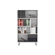 Akiak Bookcase 6 shelves 4 legs White Engineered Wood