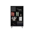Akiak Bookcase 6 shelves 4 legs Black Wengue Engineered Wood