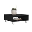 Chiniak Coffee Table 1 shelf 4 legs Black Wengue Engineered Wood