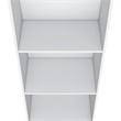 Gakona Bookcase 3 shelves White Engineered Wood