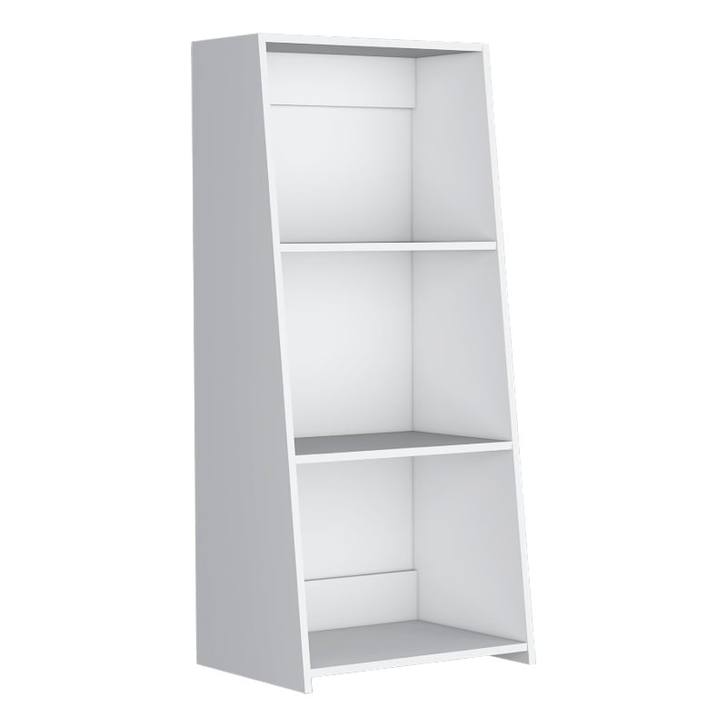 Gakona Bookcase 3 shelves White Engineered Wood