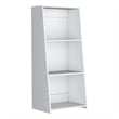 Gakona Bookcase 3 shelves White Engineered Wood