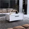 Juneau Coffee Table 1 shelf 4 legs White