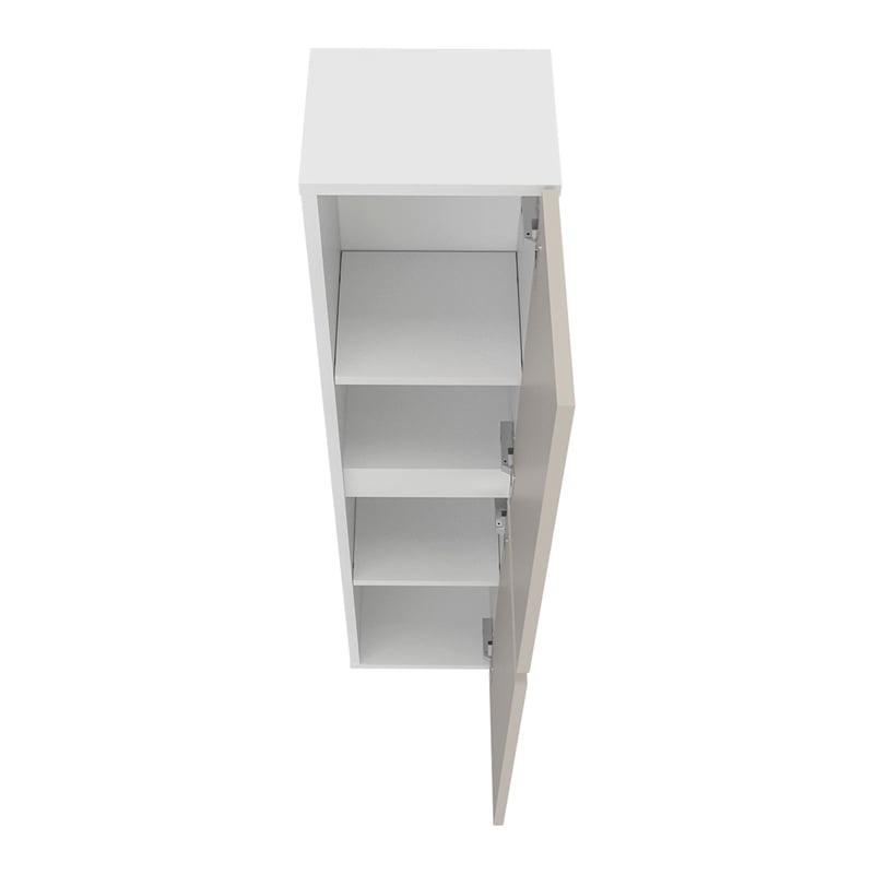 Burgaw Bathroom Cabinet 2 Doors 4 Shelves White Gray Oak Engineered Wood