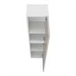 Burgaw Bathroom Cabinet 2 Doors 4 Shelves White Gray Oak Engineered Wood
