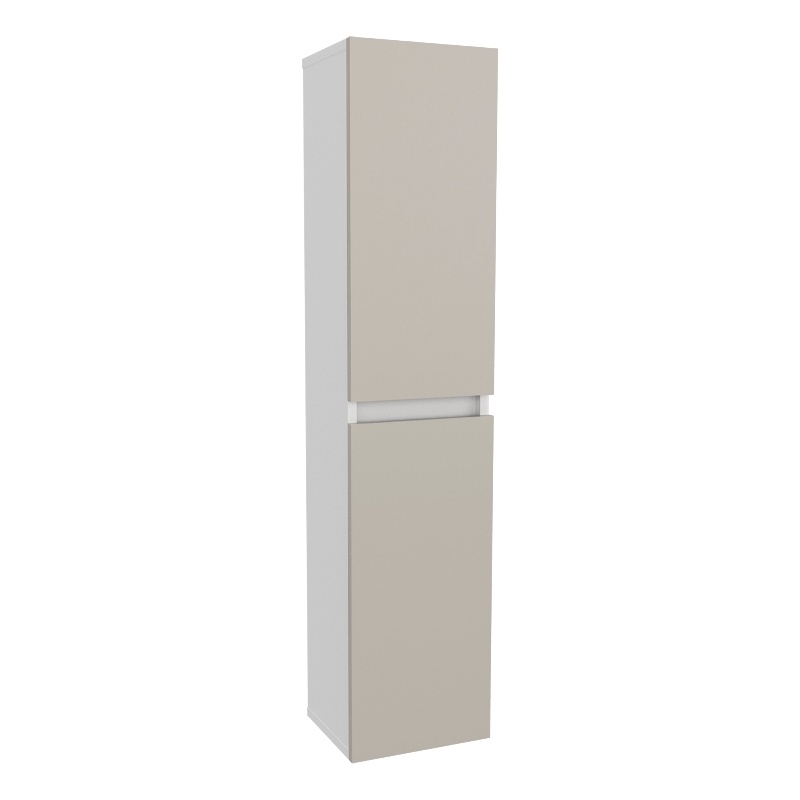 Burgaw Bathroom Cabinet 2 Doors 4 Shelves White Gray Oak Engineered Wood
