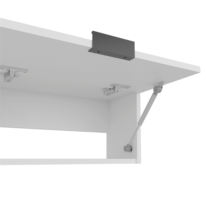 Caroleen Wall Cabinet 1 door 1 Shelf White Engineered Wood