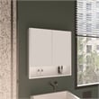 Susitna Medicine Cabinet 2 Doors 4 Shelves White Engineered Wood