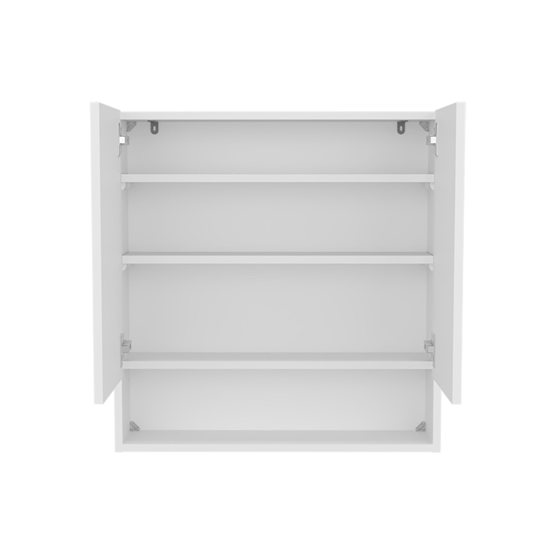 Susitna Medicine Cabinet 2 Doors 4 Shelves White Engineered Wood