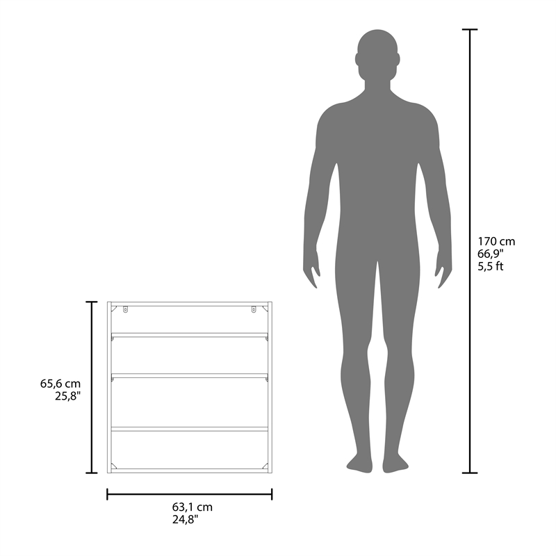 Susitna Medicine Cabinet 2 Doors 4 Shelves White Engineered Wood