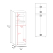 London Armoire Two Shelves Rod Double Door White Engineered Wood