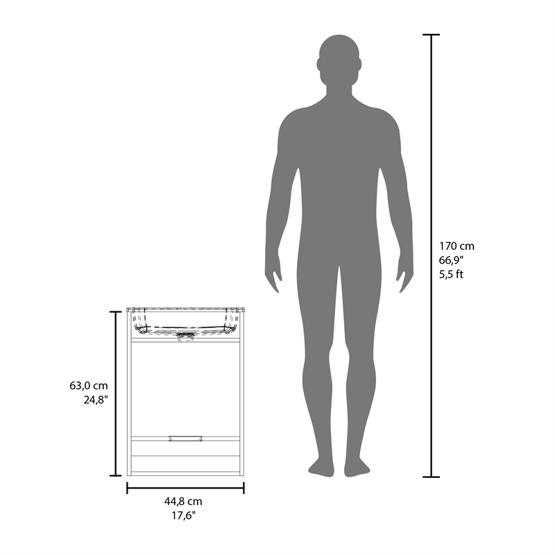 Elsie Bathroom Vanity 1 Door 2 Shelves Light Oak Engineered Wood