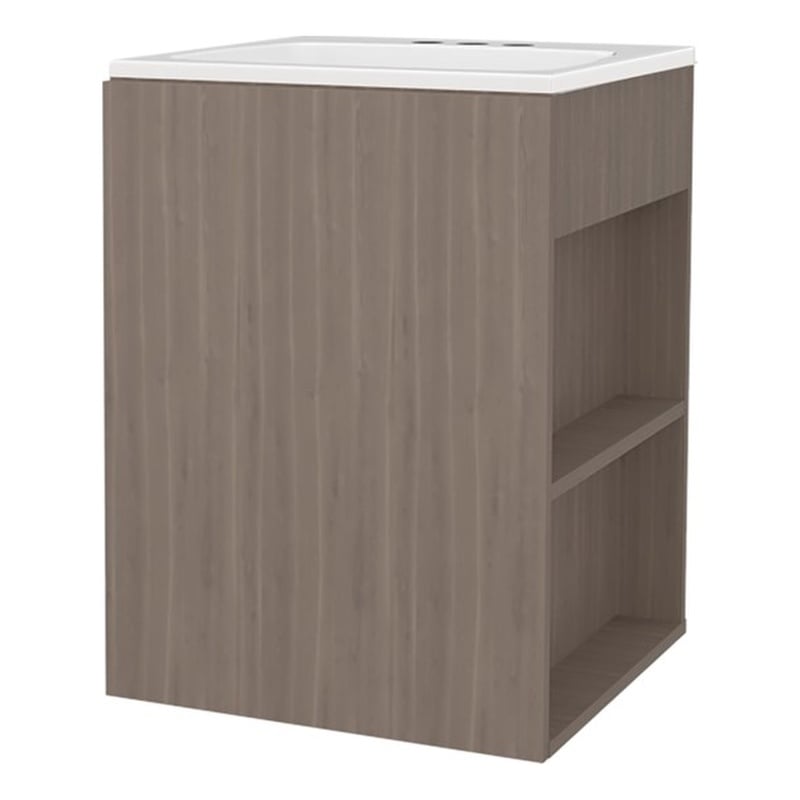 Froid Bathroom Vanity 1 Door 3 shelves Smokey Oak Engineered Wood