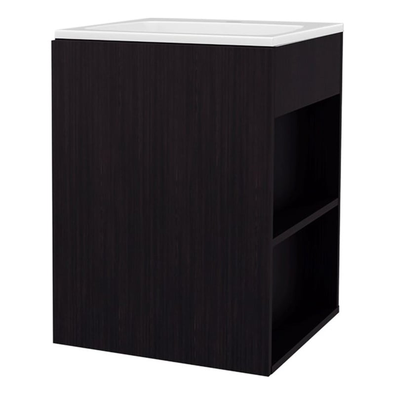 Froid Bathroom Vanity 1 Door 3 shelves Black Wengue Engineered Wood