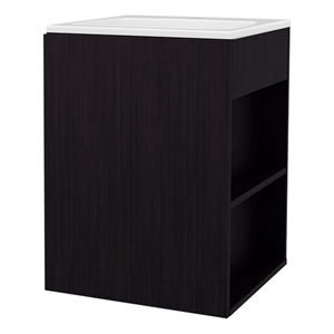 Froid Bathroom Vanity 1 Door 3 shelves Black Wengue Engineered Wood