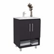 Azure Bathroom Vanity 2 Doors 2 shelves Black Wengue Engineered Wood