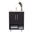 Azure Bathroom Vanity 2 Doors 2 shelves Black Wengue Engineered Wood
