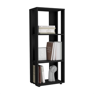 Laurier Office Library 3 Shelves Black Wengue Engineered Wood