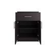 Barbados Pantry Cabinet 1 Drawer 2 Shelves 2 Doors Black Wengue Engineered Wood