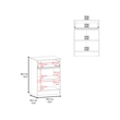 Barbados Pantry Cabinet 1 Drawer 2 Shelves 2 Doors Black Wengue Engineered Wood