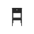 McRae Nightstand 1 Drawer 1 Shelf 4 Legs Black Wengue Engineered Wood
