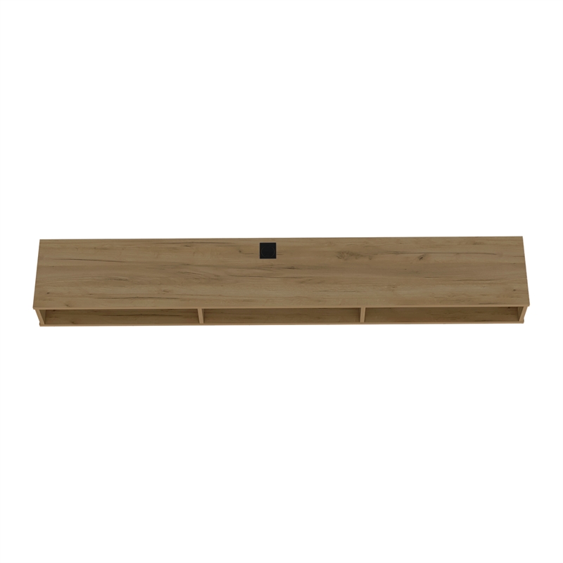 Northport Wall Mounted TV Stand 3 Shelves Light Oak Engineered Wood