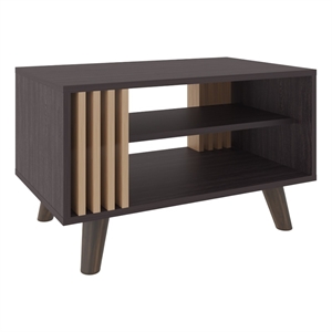 Roann Coffee Table  2 Shelves Black Wengue / Light Oak Engineered Wood