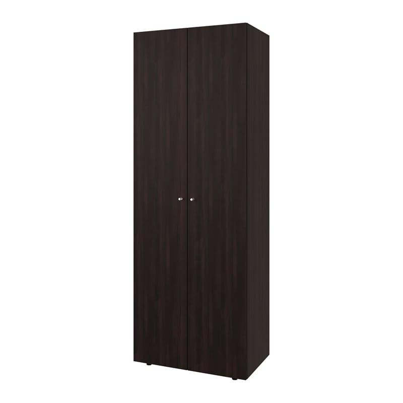 Ghent Armoire 2 Doors 4 Shelves Walnut / Black Wengue Engineered Wood