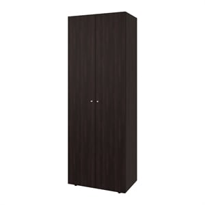 Ghent Armoire 2 Doors 4 Shelves Walnut / Black Wengue Engineered Wood