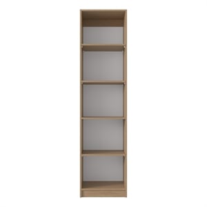 Vinton XS Bookcase Compact with Multiple Shelves Light Oak Engineered Wood