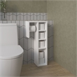Delco 4 Shelf Bathroom Storage Cabinet White Engineered Wood
